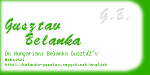gusztav belanka business card